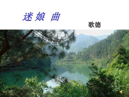 外国诗二首《送娘曲》《我独自漫游,犹如一朵云》ppt课件1