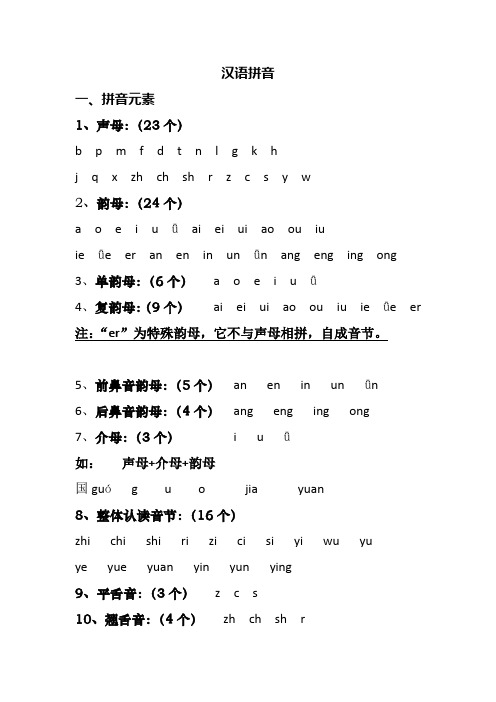 汉语拼音(全)