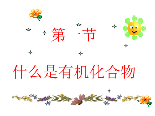 沪教化学下册第8章1什么是有机化合物(共21张PPT)
