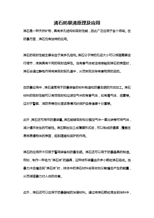 沸石防暴沸原理及应用