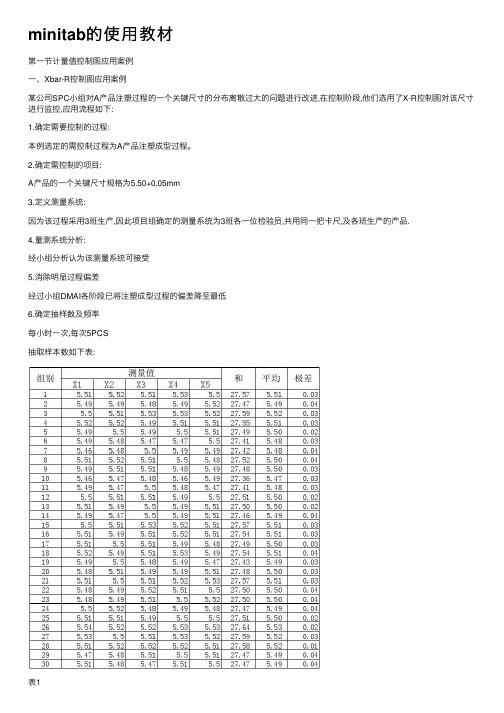 minitab的使用教材