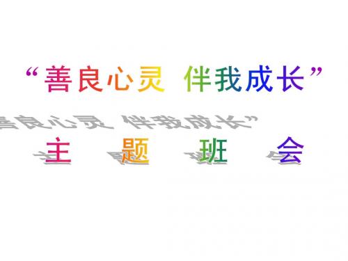 善良心灵伴我成长 主题班会