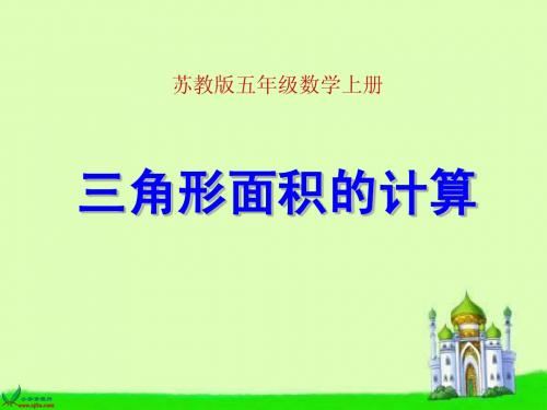 苏教版数学新教材五年级上册《三角形面积的计算》PPT课件之一