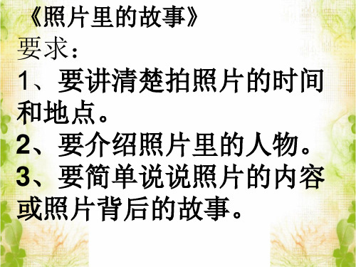 作文指导《照片里的故事》-的那一刻【优质PPT】