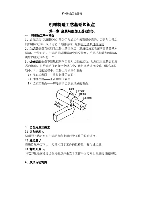机械制造工艺基础知识点