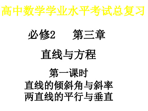 高一数学直线的倾斜角和斜率(新编201911)