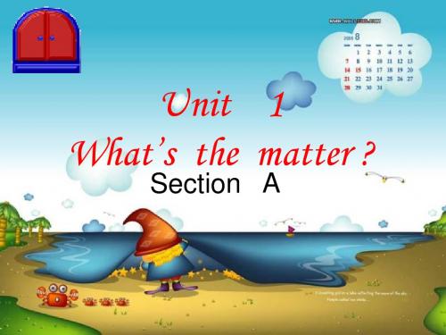 unit1_what_is_the_matter_SectionA