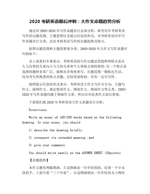 2020考研英语最后冲刺：大作文命题趋势分析