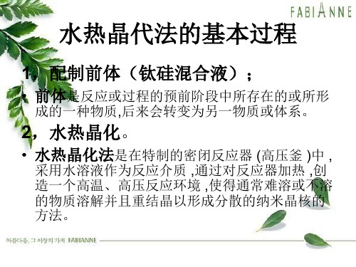 水热晶化法