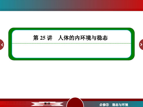 高三生物一轮复习 人体内环境与稳态