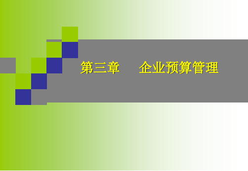 3.0  企业预算管理!