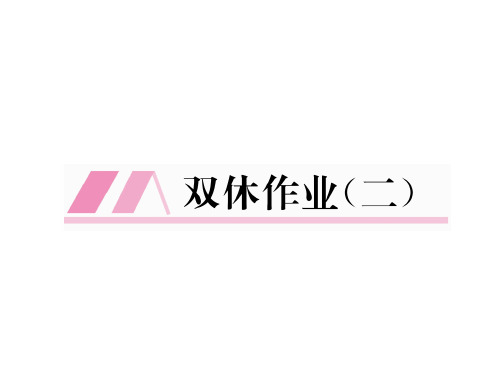秋八年级数学北师大版(贵阳)习题课件：第2章双休作业(二) (共23张PPT)