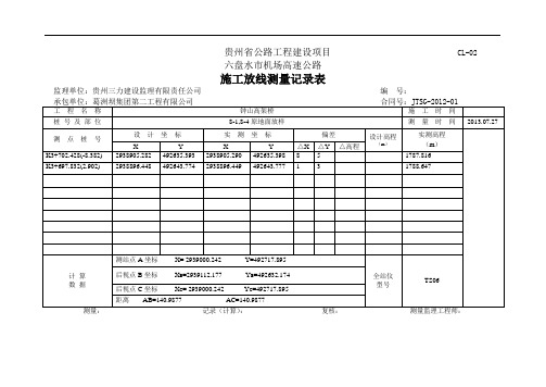 20127.27钟山高架8-1,8-4原地面放样 