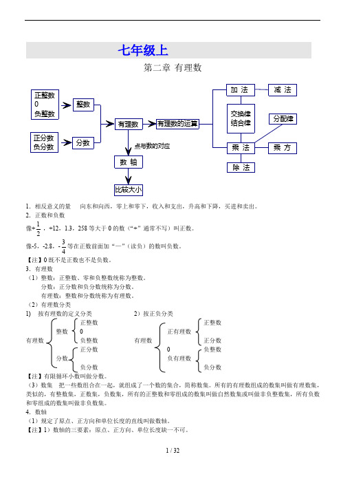 最新华师版初中数学全部知识点大全