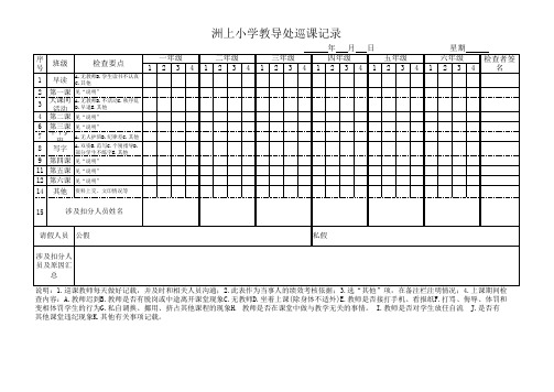 教导处巡课记录1(1)