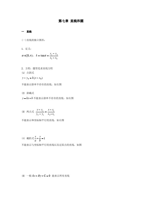最新高职高专考数学科复习7.直线和圆