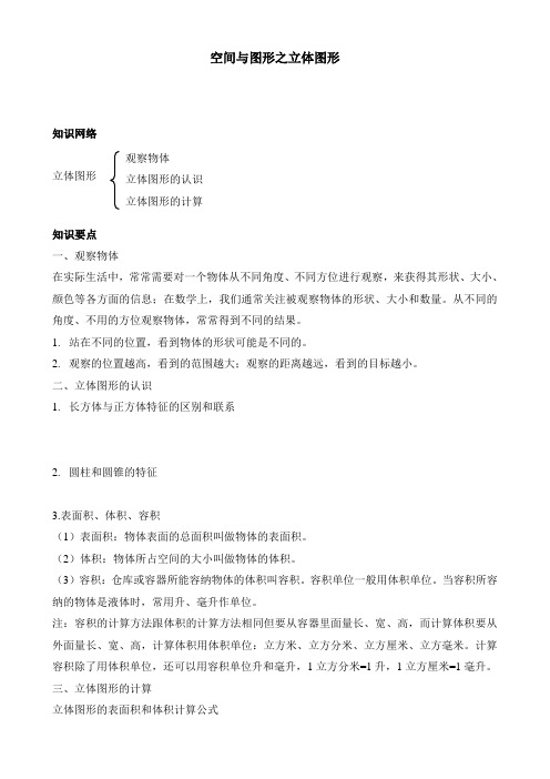 空间与图形之立体图形