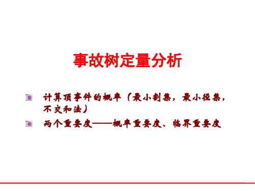第五周 系统安全分析方法4 事故树分析——定量分析  1h