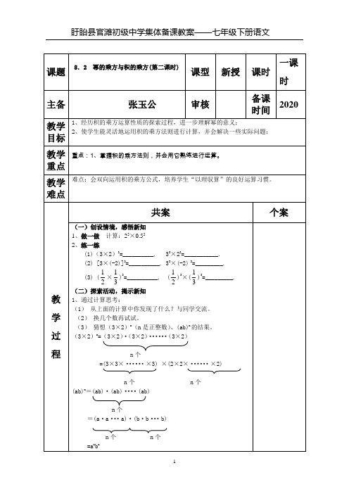积的乘方