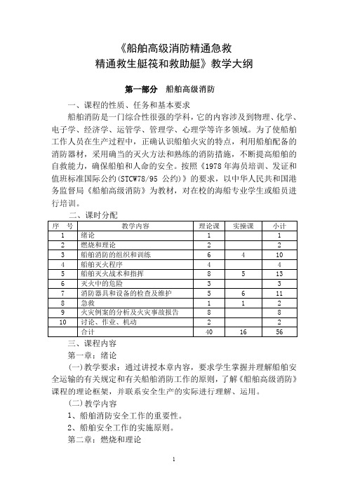 船舶高级消防精通急救.doc