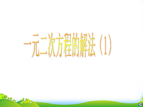 新苏教版九年级数学上册《一元二次方程的解法(1)》精品课件