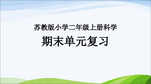 苏教版小学二年级上册科学期末单元复习课件