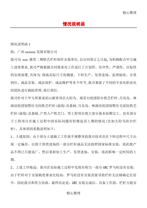 情况说明函