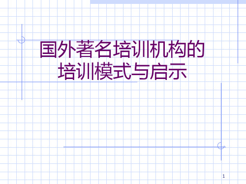 国外著名培训机构PPT课件