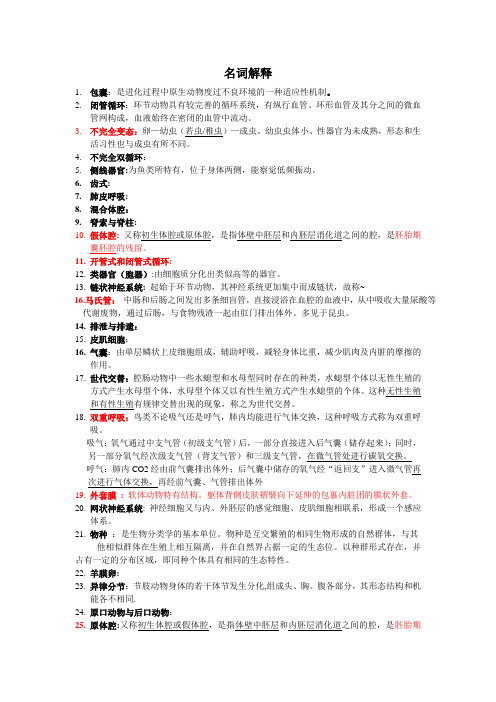 名词解释
