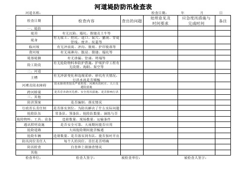 防汛检查表