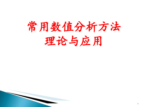 常用数值分析方法 ppt课件