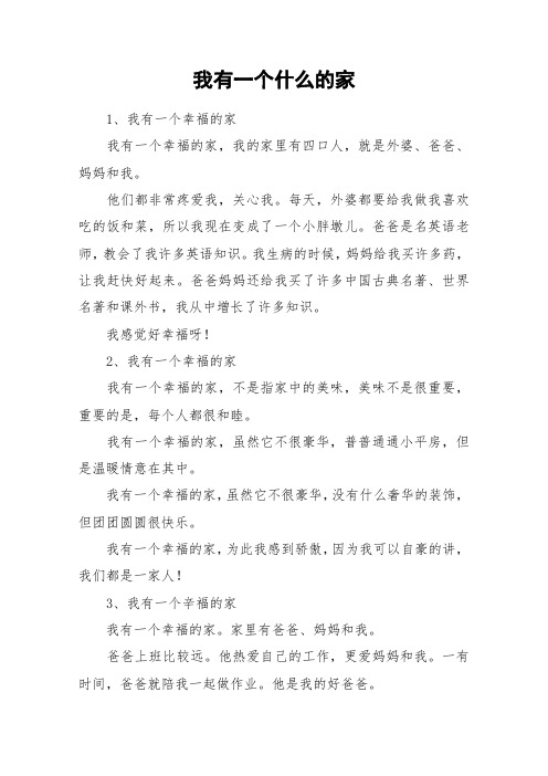 我有一个什么的家_作文