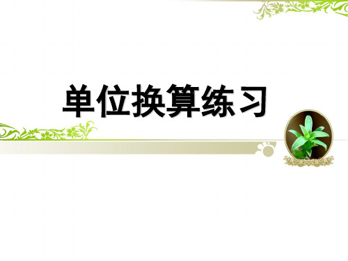 单位换算PPT