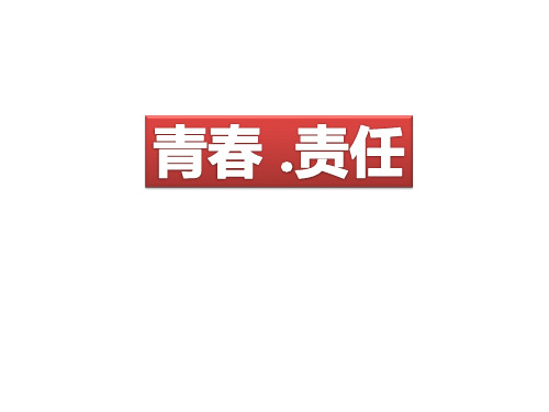 青春 .责任主题班会课件(共28张ppt)