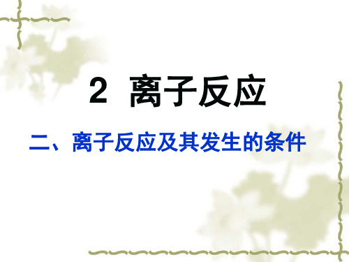 化学必修Ⅰ人教新课标2-2-2离子反应及其发生的条件课件(19张)
