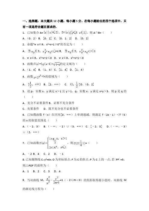 人教版2017高二(下学期)期中数学试题(文)附答案
