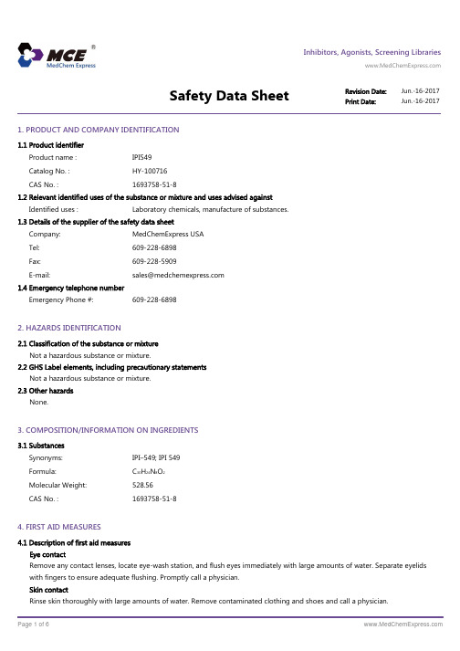 IPI549_SDS_MedChemExpress