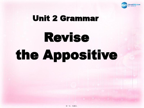 广东省韶关市翁源县翁源中学高三英语 Grammar复习课件