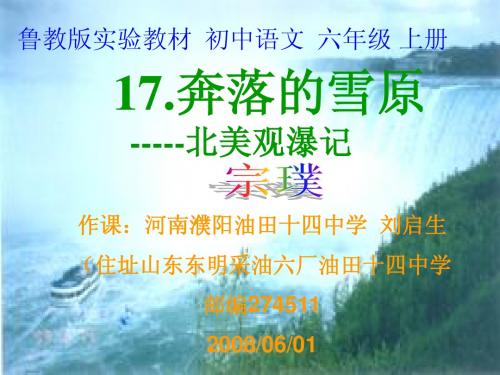《奔落的雪原》创新课件