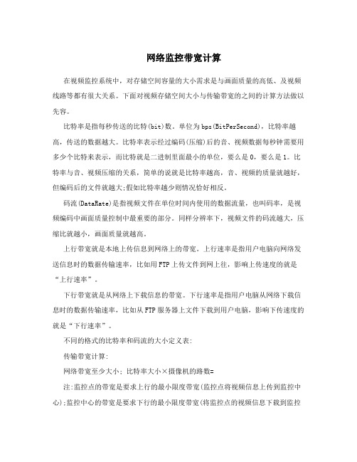 网络监控带宽计算