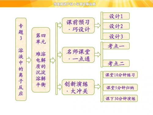 高中化学苏教版同步课堂配套课件专题3 第四单元 难溶电解质的沉淀溶解平衡