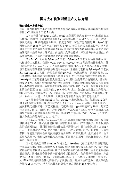国内大石化聚丙烯装置介绍-(1)