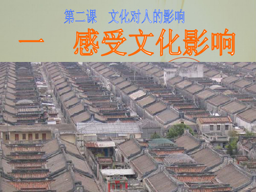 最新-高中政治必修三文化生活第二课 文化对人的影响 