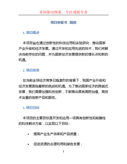 项目申报书国创