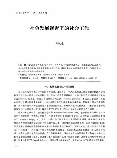 社会发展视野下的社会工作