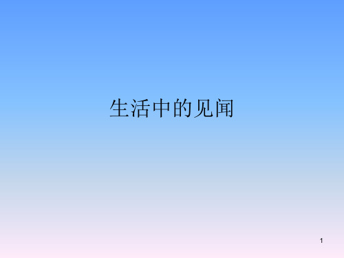 (精选)生活中的见闻