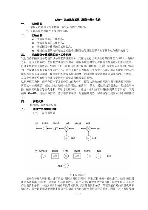 北京理工大学微波实验报告——无线通信系统