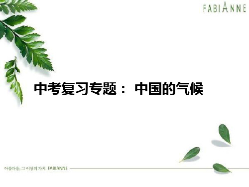 中考复习专题：中国的气候