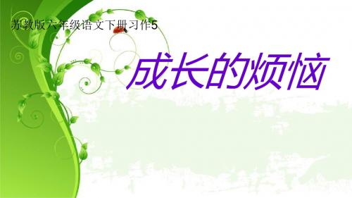 成长的烦恼  课件