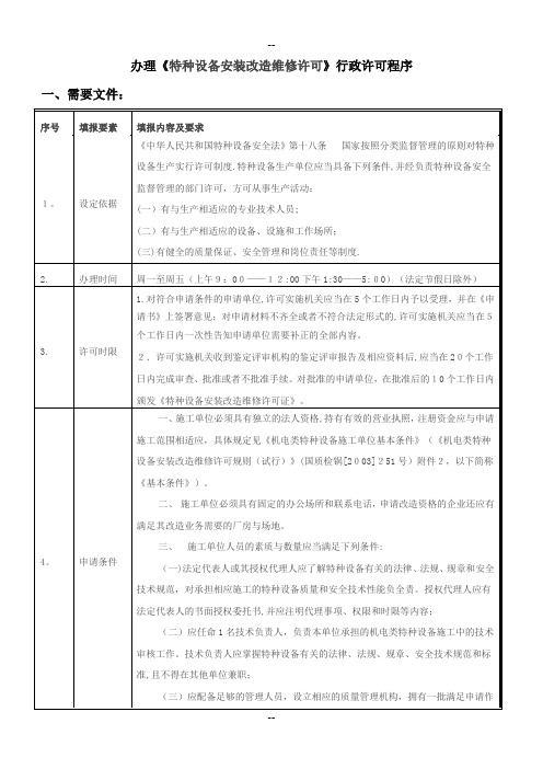 办理行政许可程序